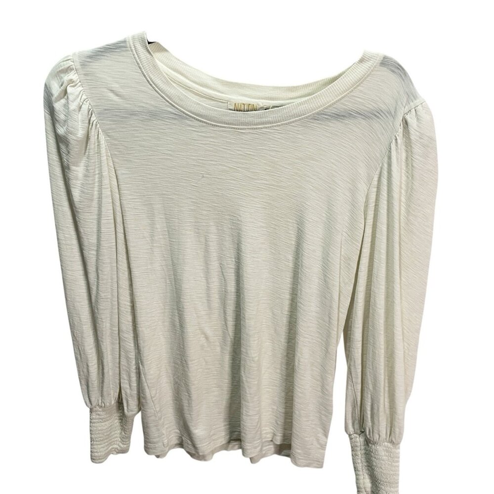 Women's Cream Long Sleeve Top